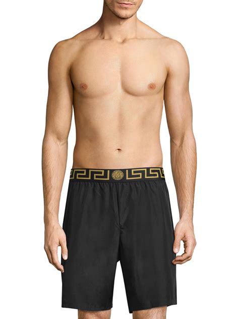 versace swim black gold men|versace swim shorts men.